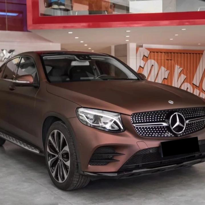 Satin Coffee Brown Car Wrap