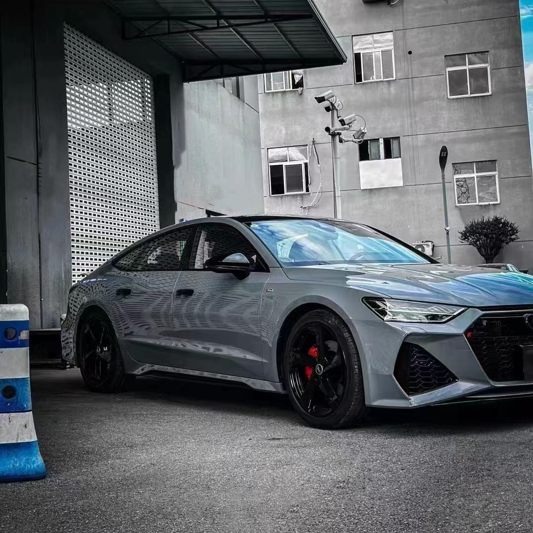 Gloss Nardo Grey Car Vinyl Wrap PET 