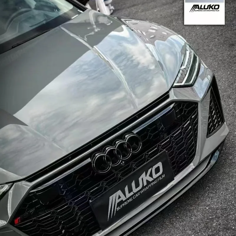Gloss Nardo Grey Car Vinyl Wrap