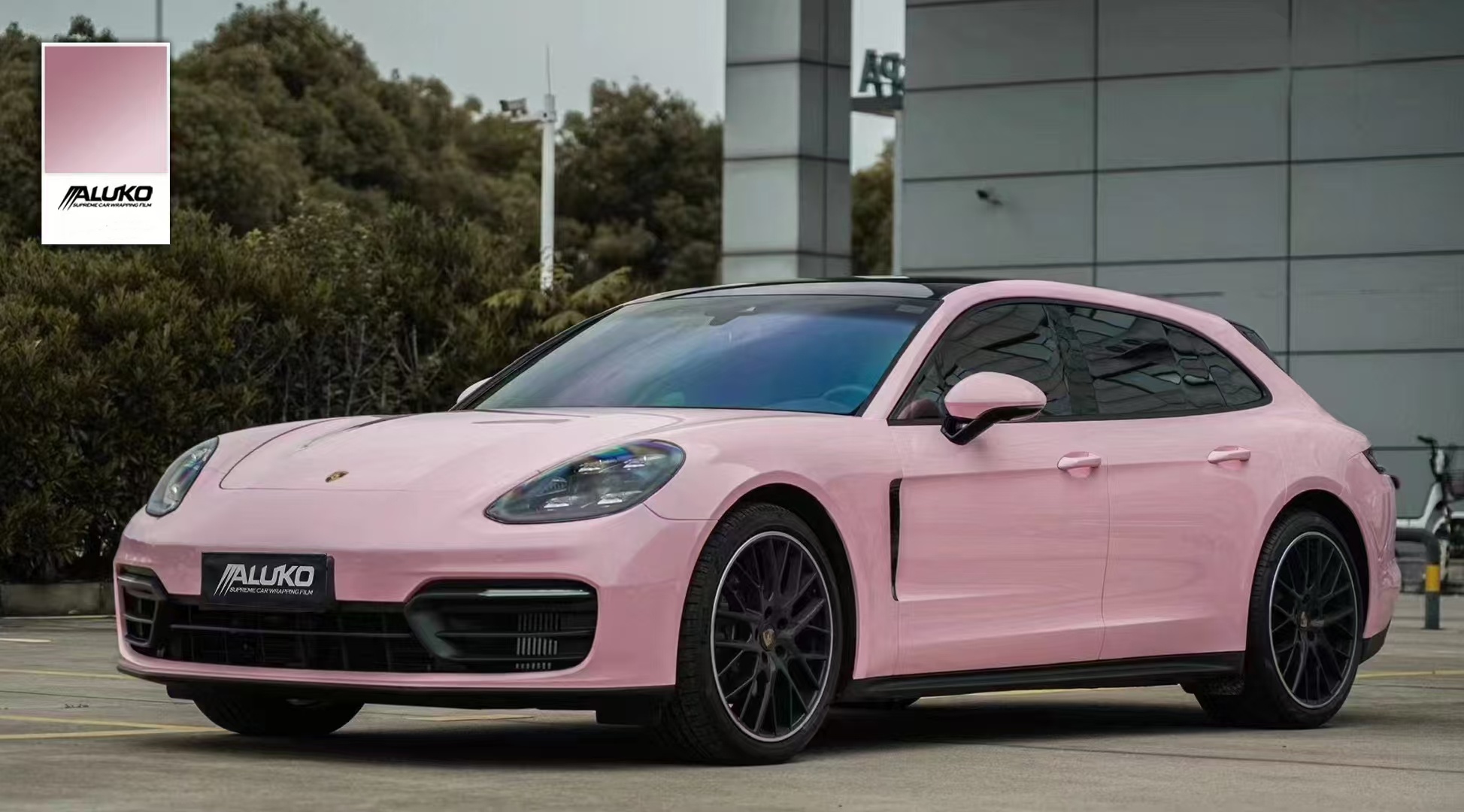 TPU Gloss Crystal Peach Pink Colored PPF Paint Protection Film