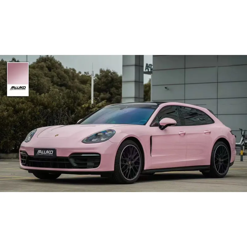 TPU Gloss Crystal Peach Pink Car Vinyl Wrap