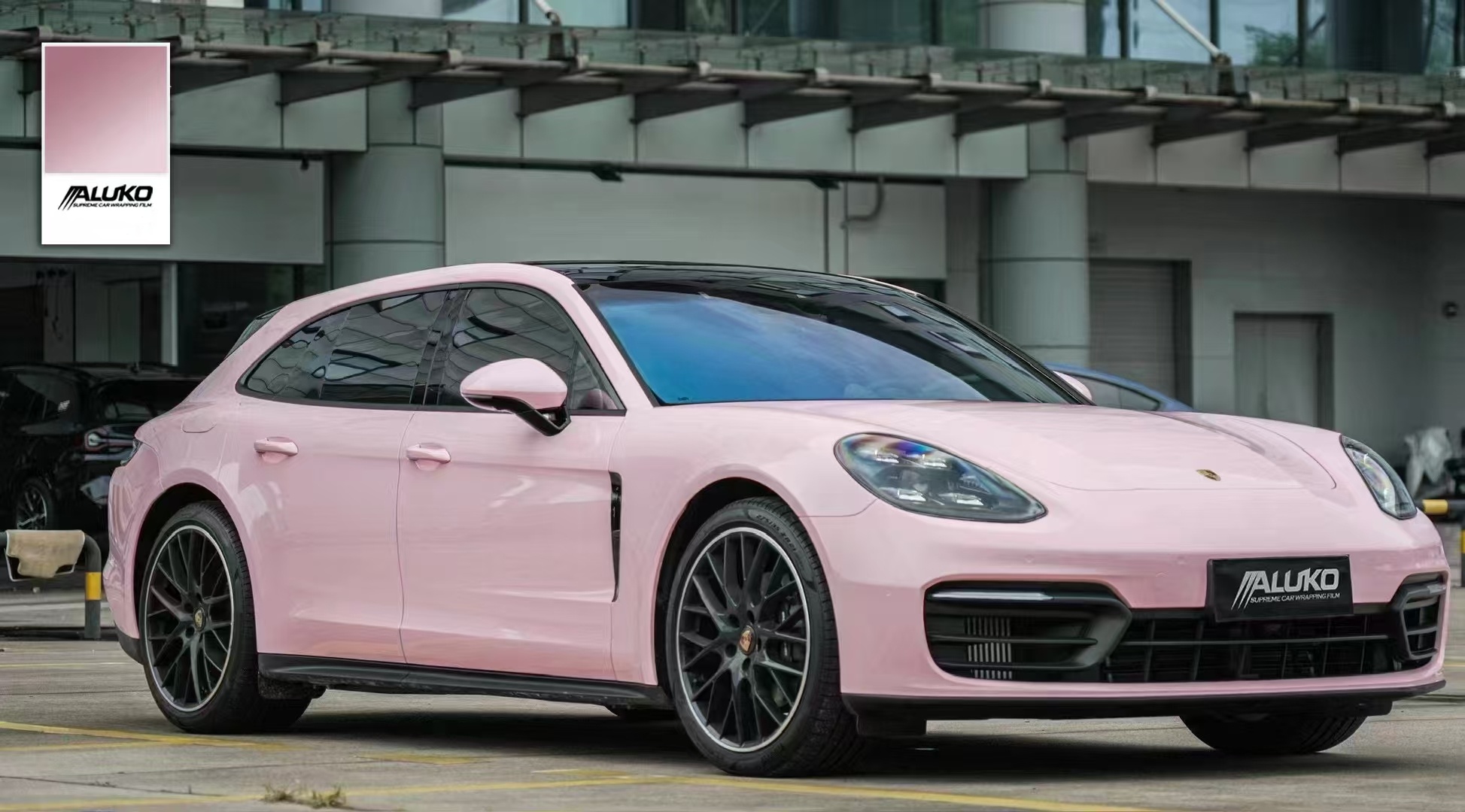 TPU Gloss Crystal Peach Pink Colored PPF Paint Protection Film