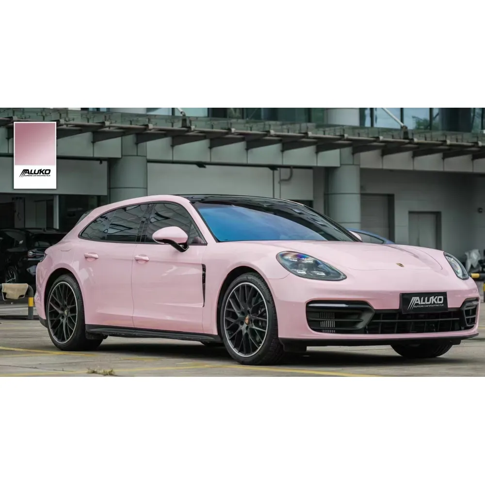 TPU Gloss Crystal Peach Pink Car Vinyl Wrap