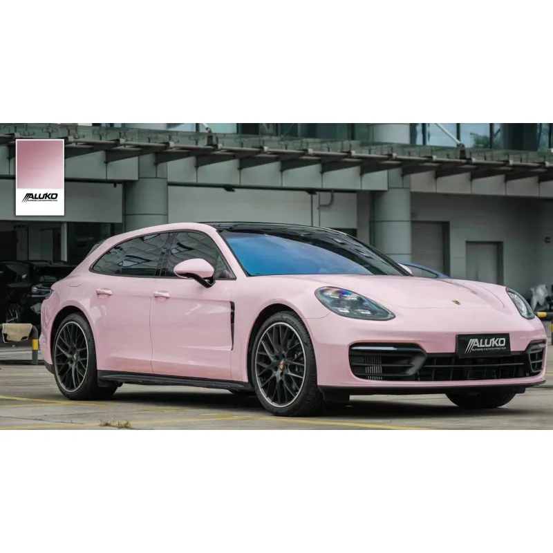 TPU Gloss Crystal Peach Pink Car Vinyl Wrap