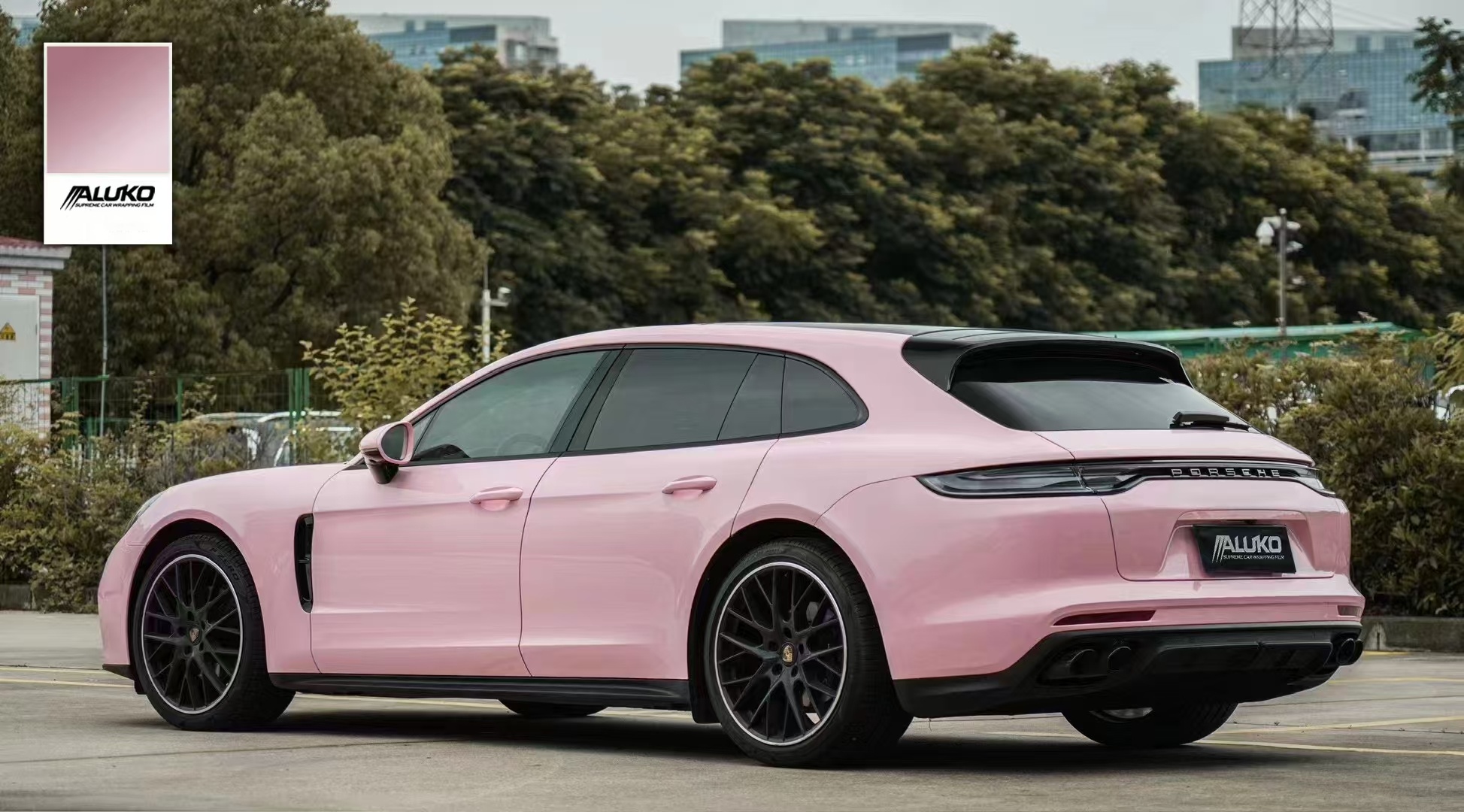 TPU Gloss Crystal Peach Pink Colored PPF Paint Protection Film