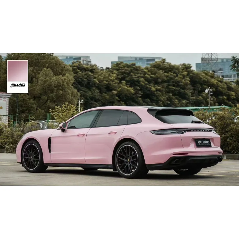 TPU Gloss Crystal Peach Pink Car Vinyl Wrap