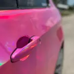 Gloss Pink Holographic Chrome Laser Car Vinyl Wrap Coupe BMW