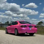 Gloss Pink Holographic Chrome Laser Car Vinyl Wrap Coupe BMW