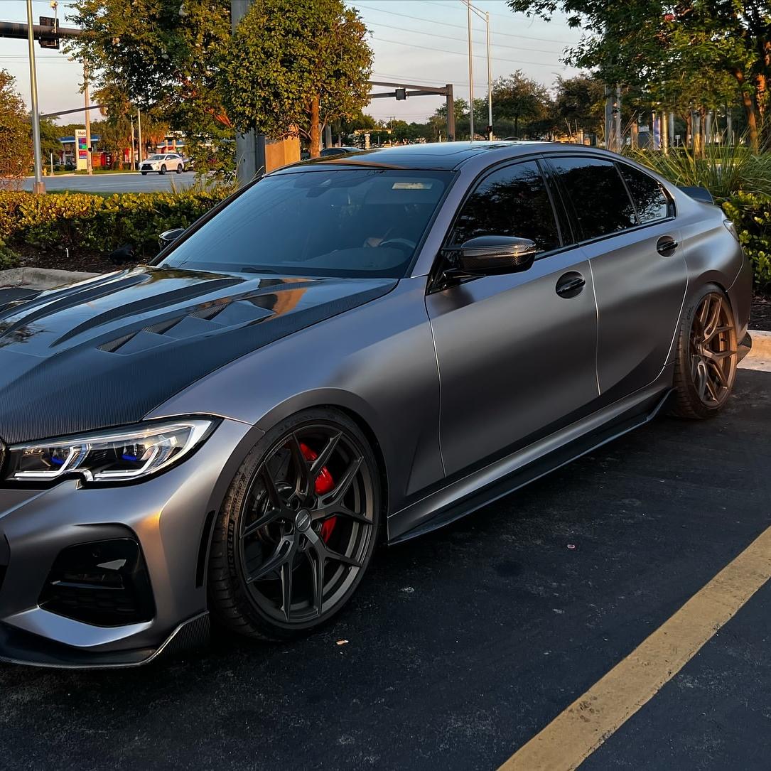 Matte Metallic Titanium Grey Car Vinyl Wrap PET