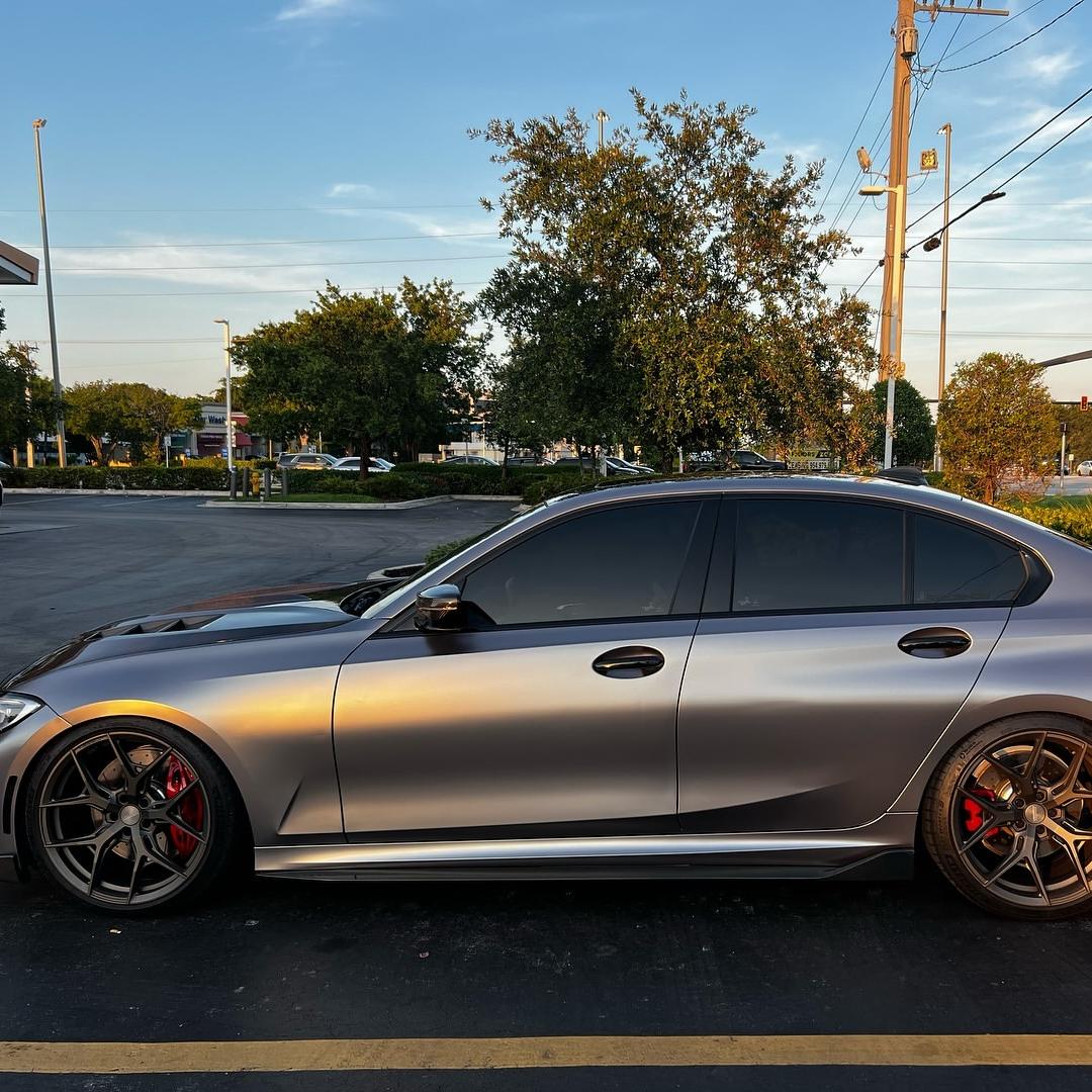 Matte Metallic Titanium Grey Car Vinyl Wrap PET