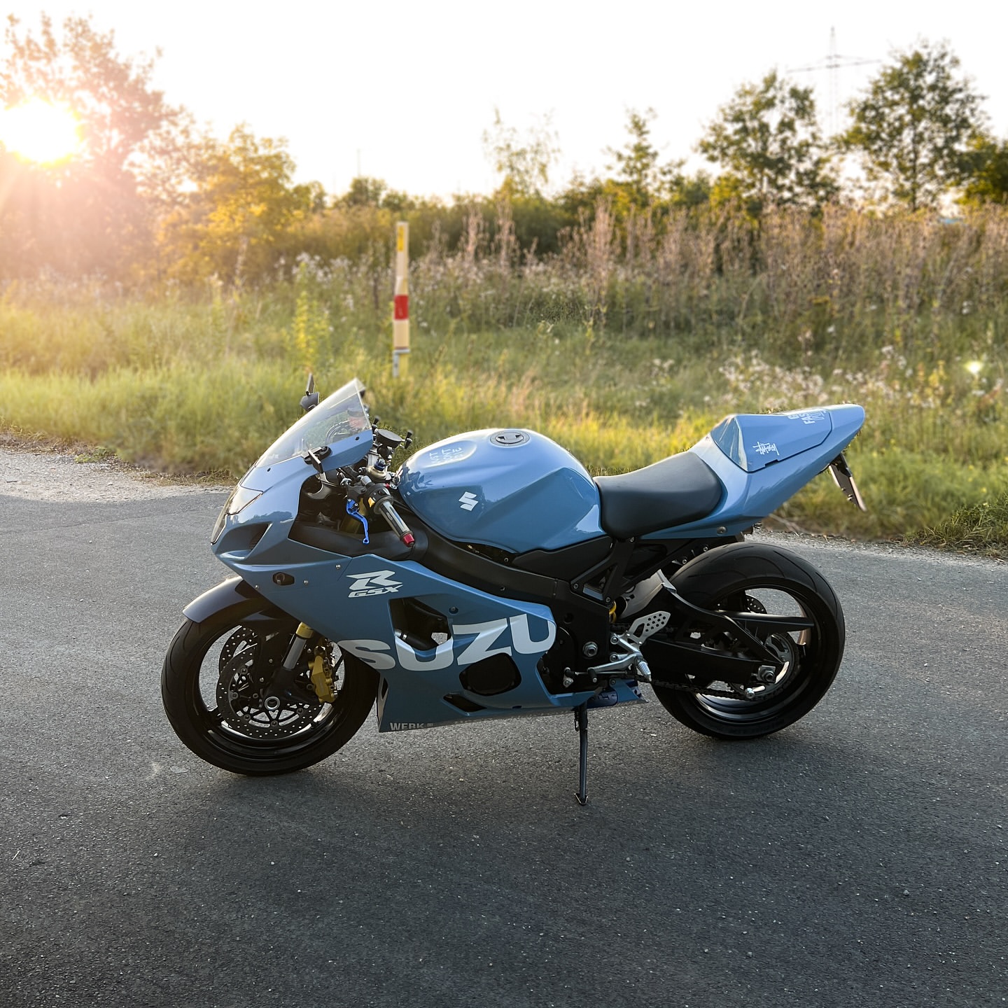 Gloss China Blue Car Vinyl Wrap PET