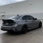 Matte Metallic Titanium Grey Car Vinyl Wrap PET
