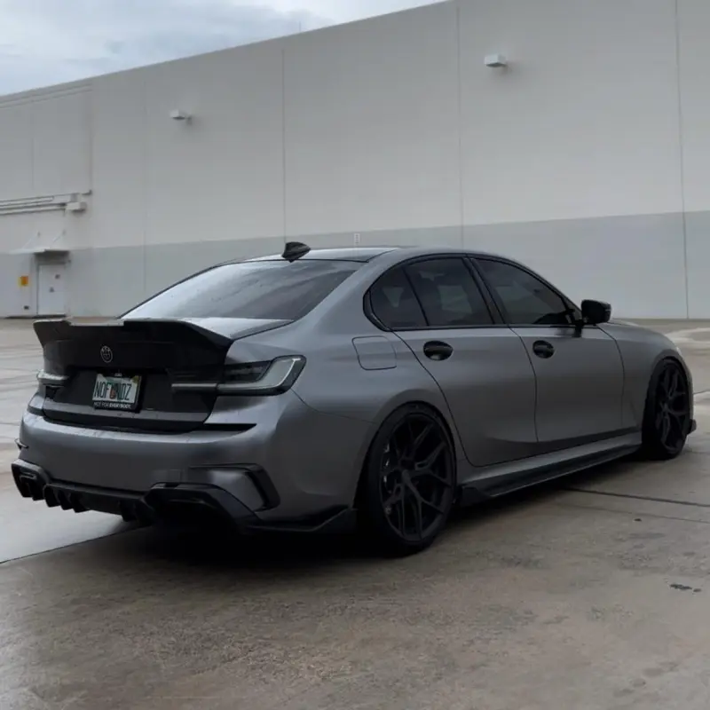 Matte Metallic Titanium Grey Car Vinyl Wrap PET