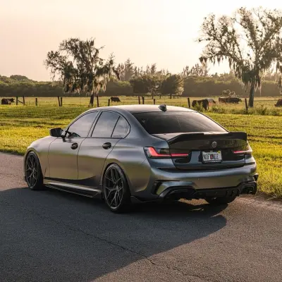 Matte Metallic Titanium Grey Car Vinyl Wrap PET 02