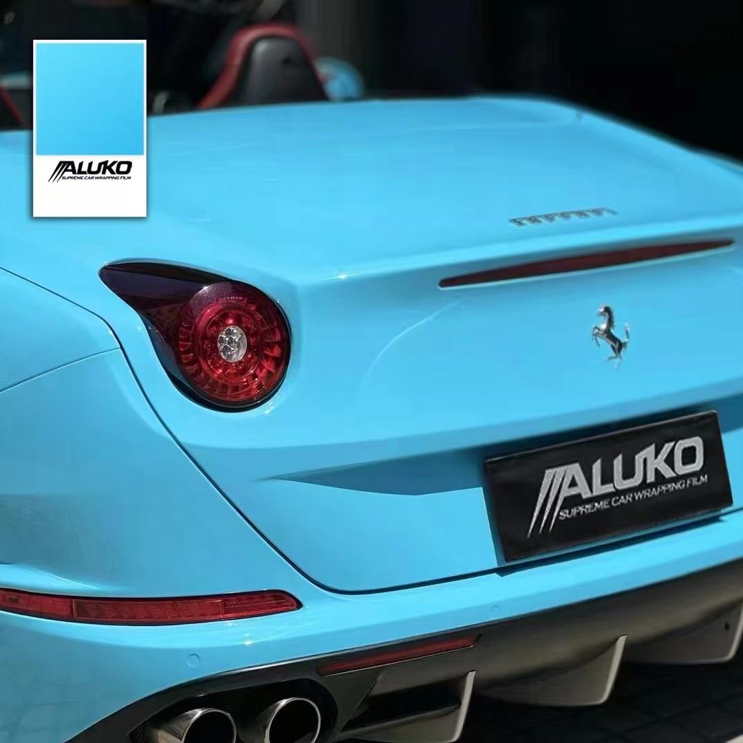 light sky blue car wrap