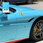 light sky blue car wrap