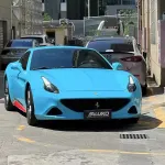 light sky blue car wrap