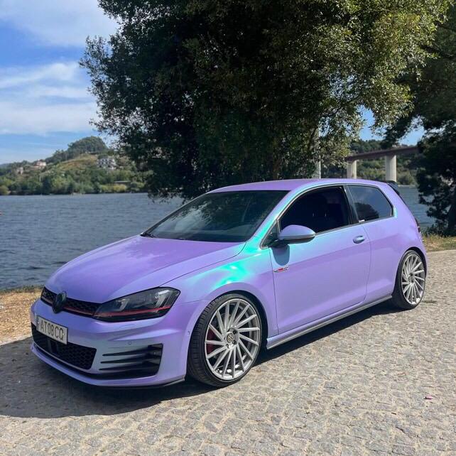 Gloss Metallic Chameleon Purple Green Car Vinyl Wrap