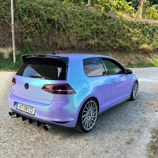 Gloss Metallic Chameleon Purple Green Car Vinyl Wrap