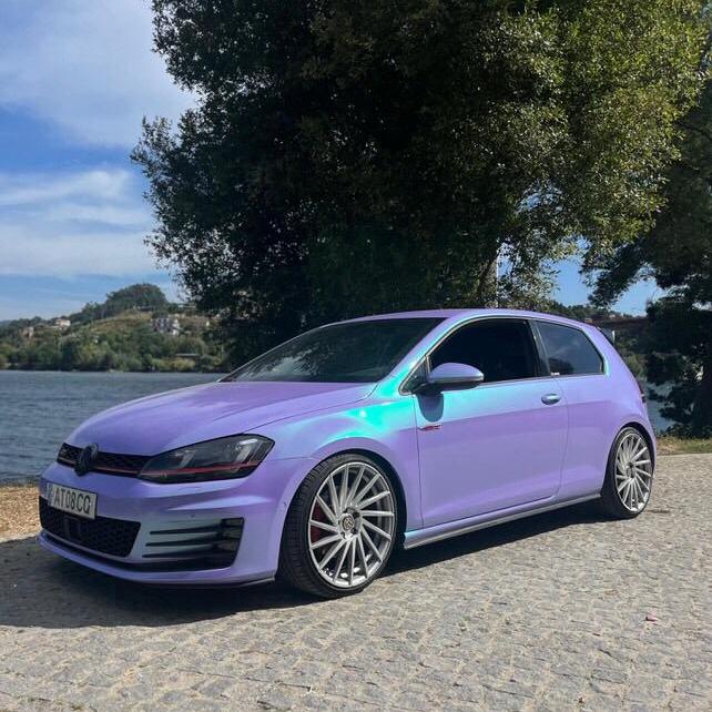 Gloss Metallic Chameleon Purple Green Car Vinyl Wrap