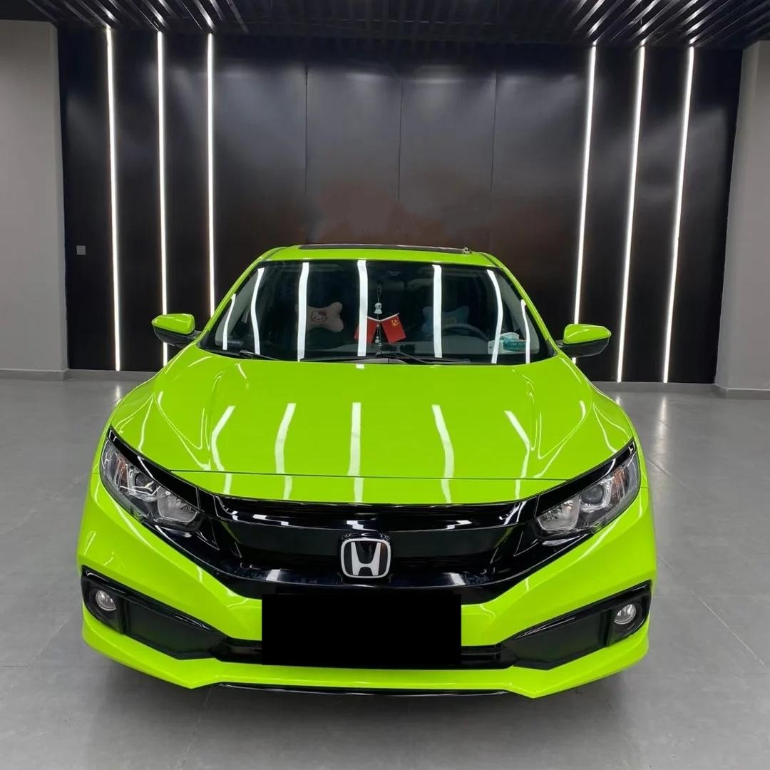 Gloss Apple Green Car Vinyl Wrap PET