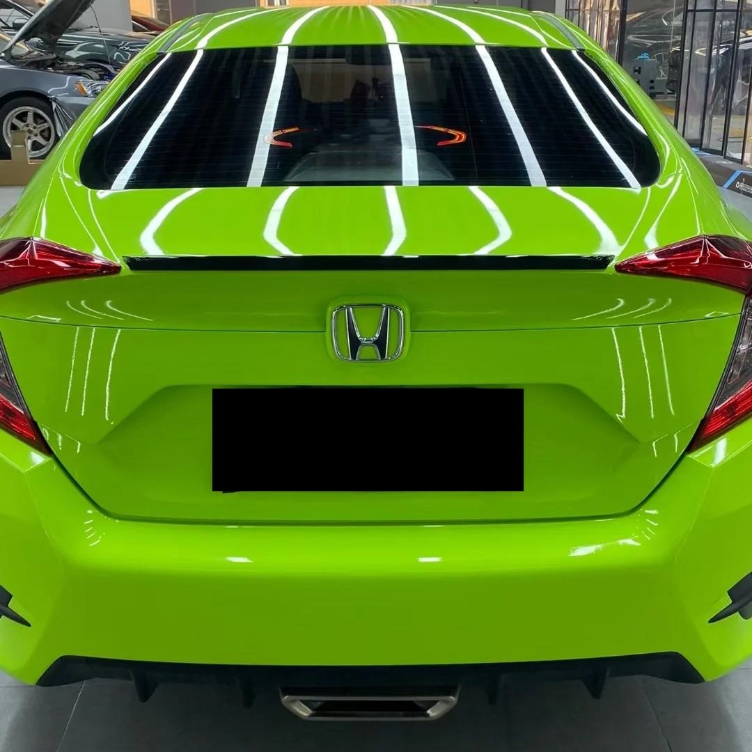 Gloss Apple Green Car Vinyl Wrap PET