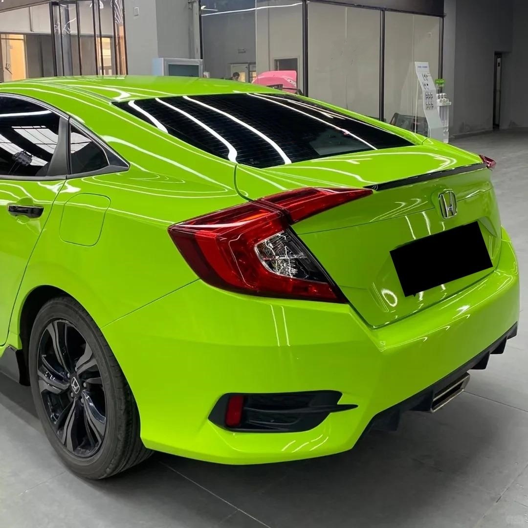 Gloss Apple Green Car Vinyl Wrap PET