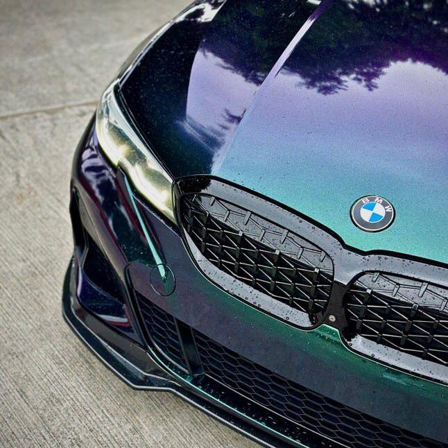 Gloss Metallic Chameleon Diamond Purple Green Car Vinyl Wrap