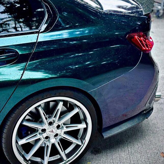 Gloss Metallic Chameleon Diamond Purple Green Car Vinyl Wrap