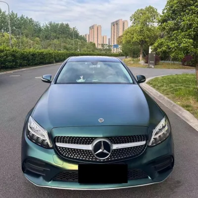 Matte Metallic Satin Forest Green Car Vinyl Wrap 02