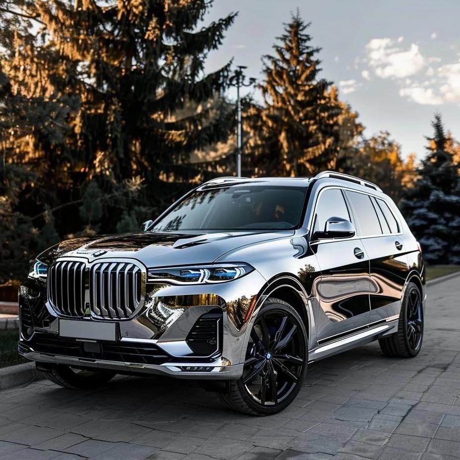 Gloss Mirror Chrome Silver Car Vinyl Wrap PET