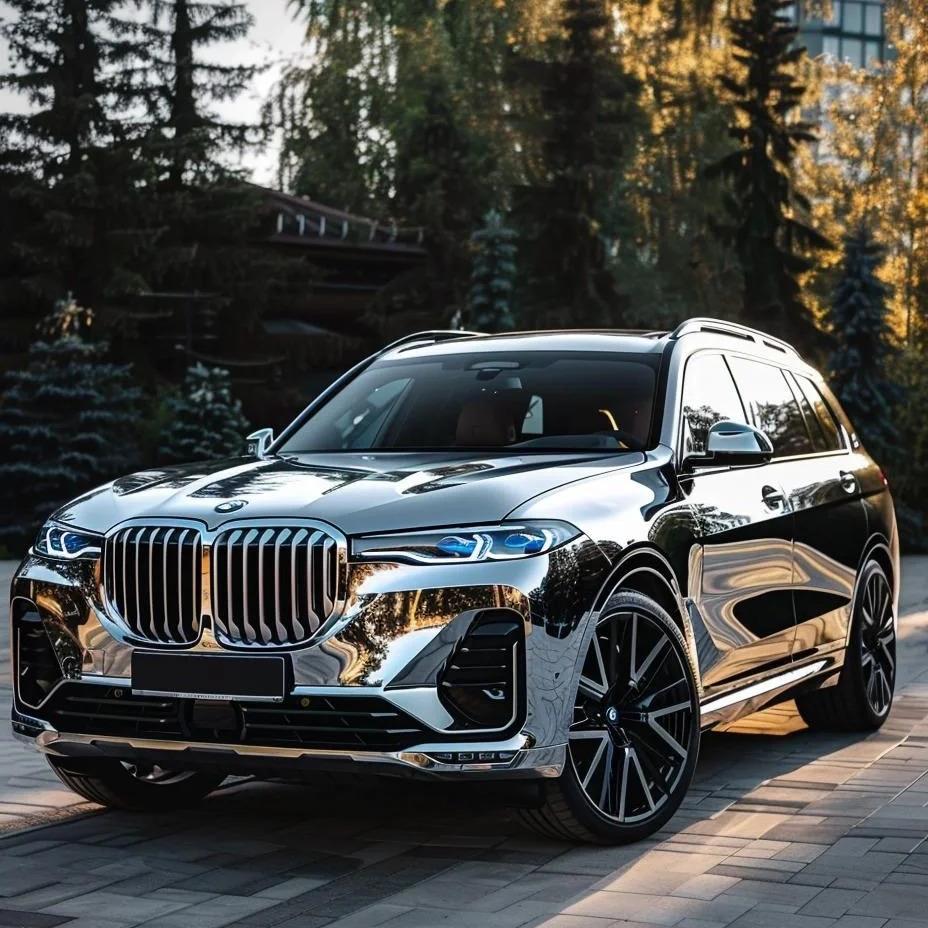 Gloss Mirror Chrome Silver Car Vinyl Wrap PET