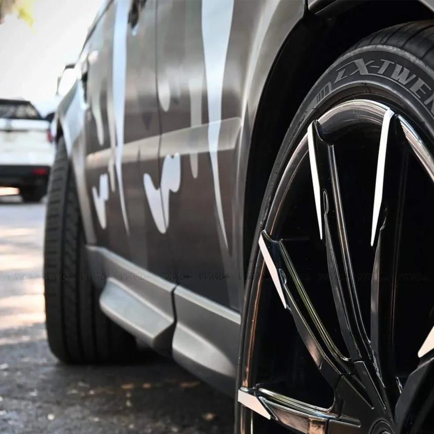 Matte Camo Black Car Vinyl Wrap| 3D Ghost Camouflage Black PET