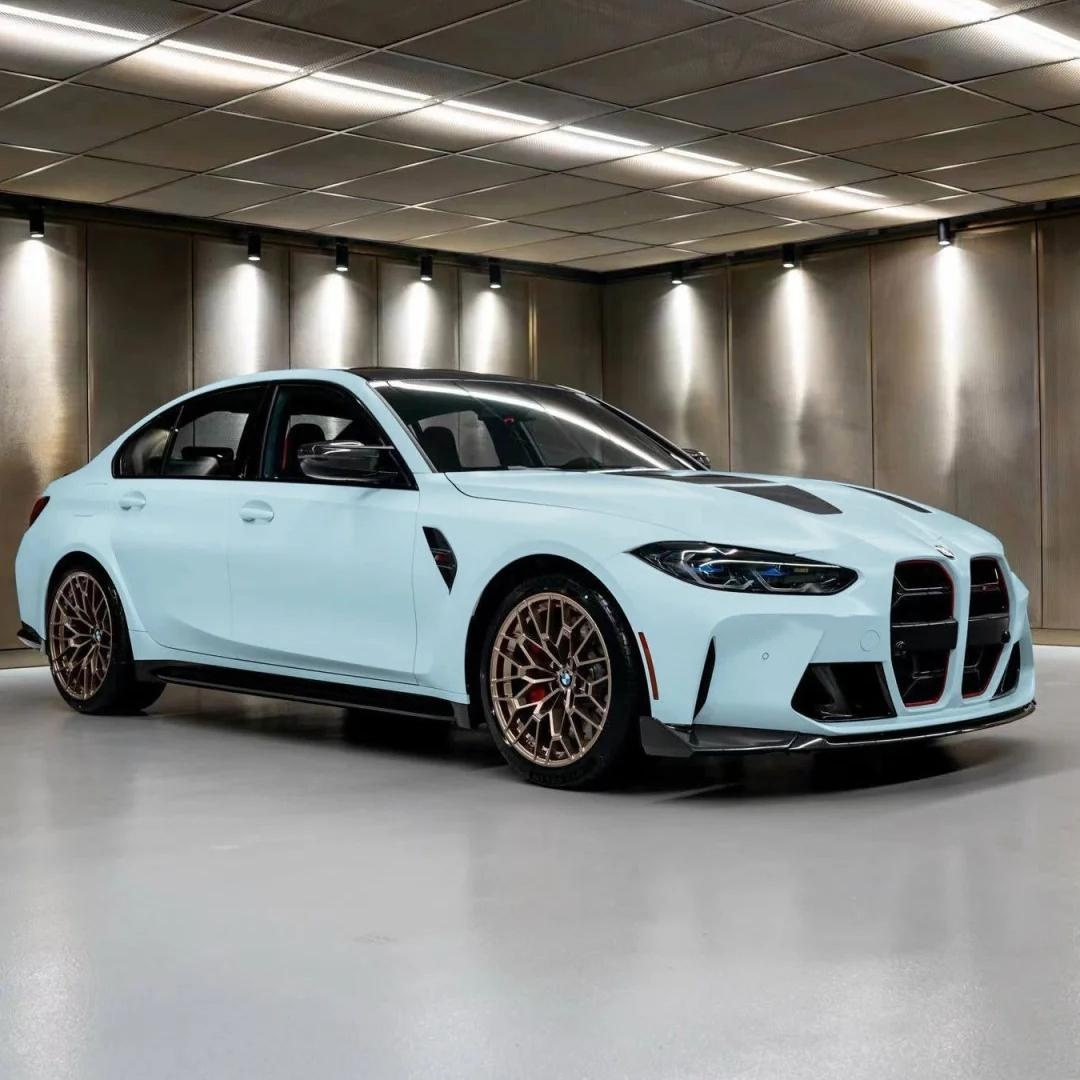 Matte Light Blue Car Wrap