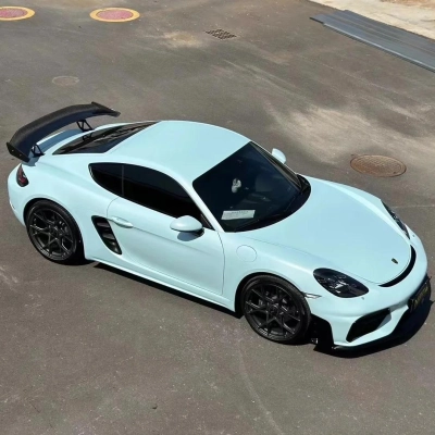 Ultimate Flat Light Blue Car Vinyl Wrap PET 02