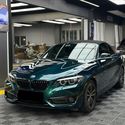 Gloss British Racing Green Car Vinyl Wrap PET 02