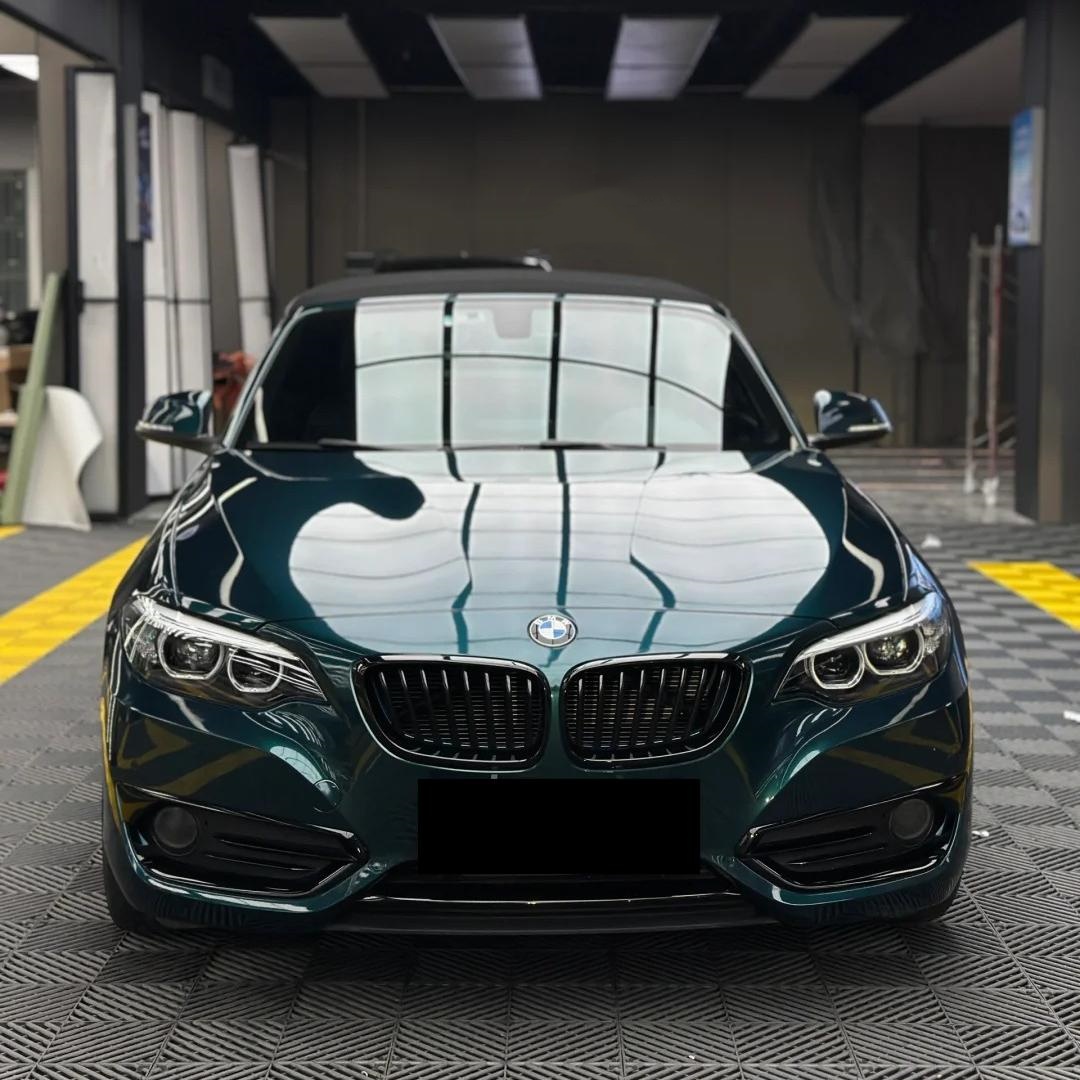 Gloss British Racing Green Car Vinyl Wrap