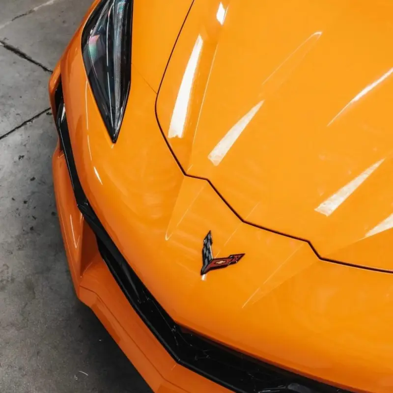 Gloss Mclaren Orange Car Vinyl Wrap PET