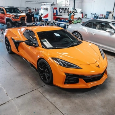 Gloss Mclaren Orange Car Vinyl Wrap PET 02