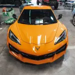 Gloss Mclaren Orange Car Vinyl Wrap PET