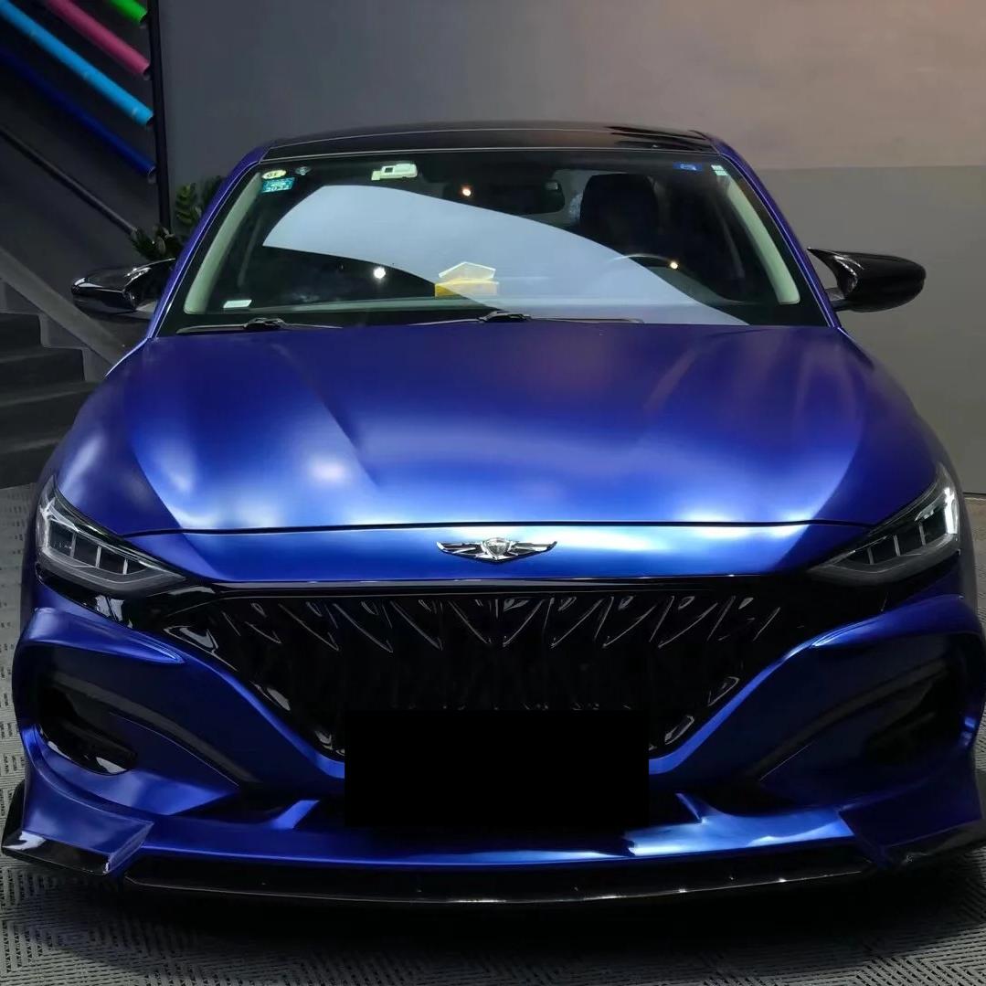 Matte Metallic Navy Blue Car Wrap