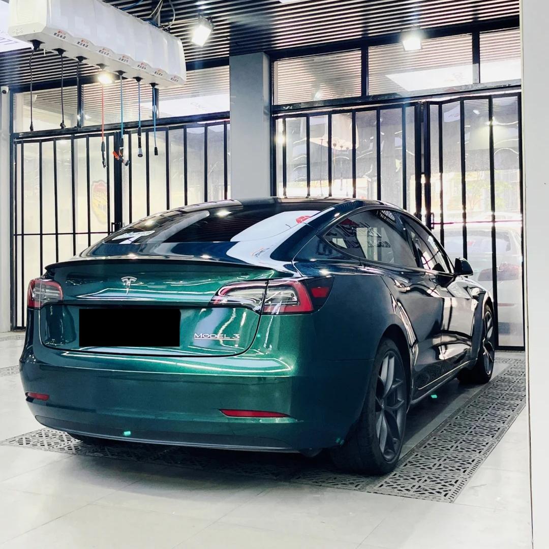 Gloss Metallic Diamond Emerald Green Car Vinyl Wrap