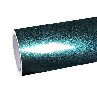 Gloss Metallic Diamond Emerald Green Car Vinyl Wrap 01