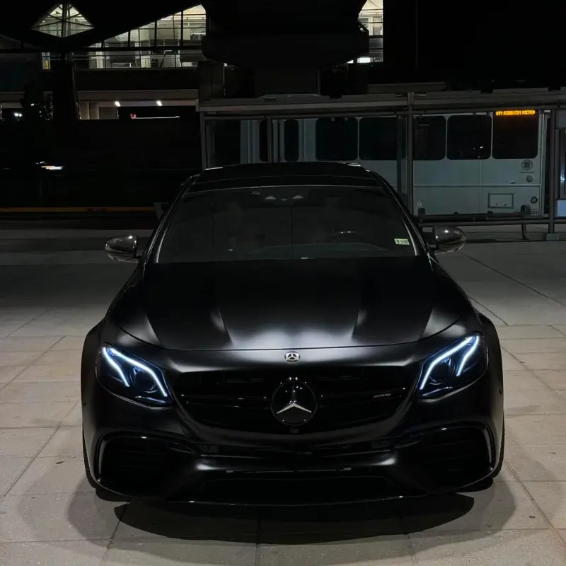 Matte Satin Ceramic Black Car Vinyl Wrap Coupe Sale