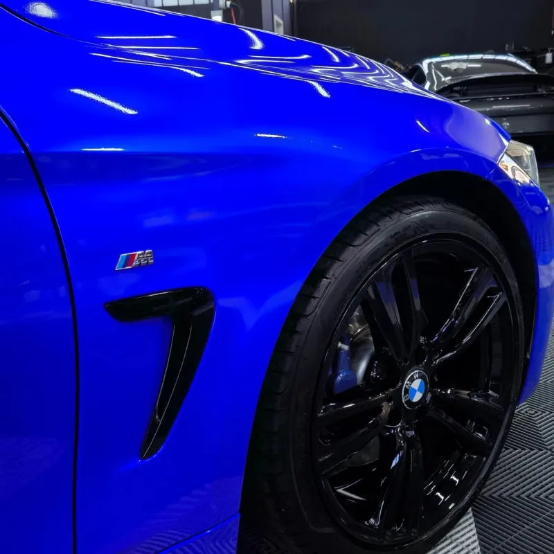 Gloss Metallic Deep Blue Car Vinyl Wrap