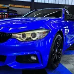 Gloss Metallic Deep Blue Car Vinyl Wrap