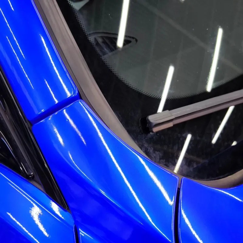 Gloss Metallic Deep Blue Car Vinyl Wrap