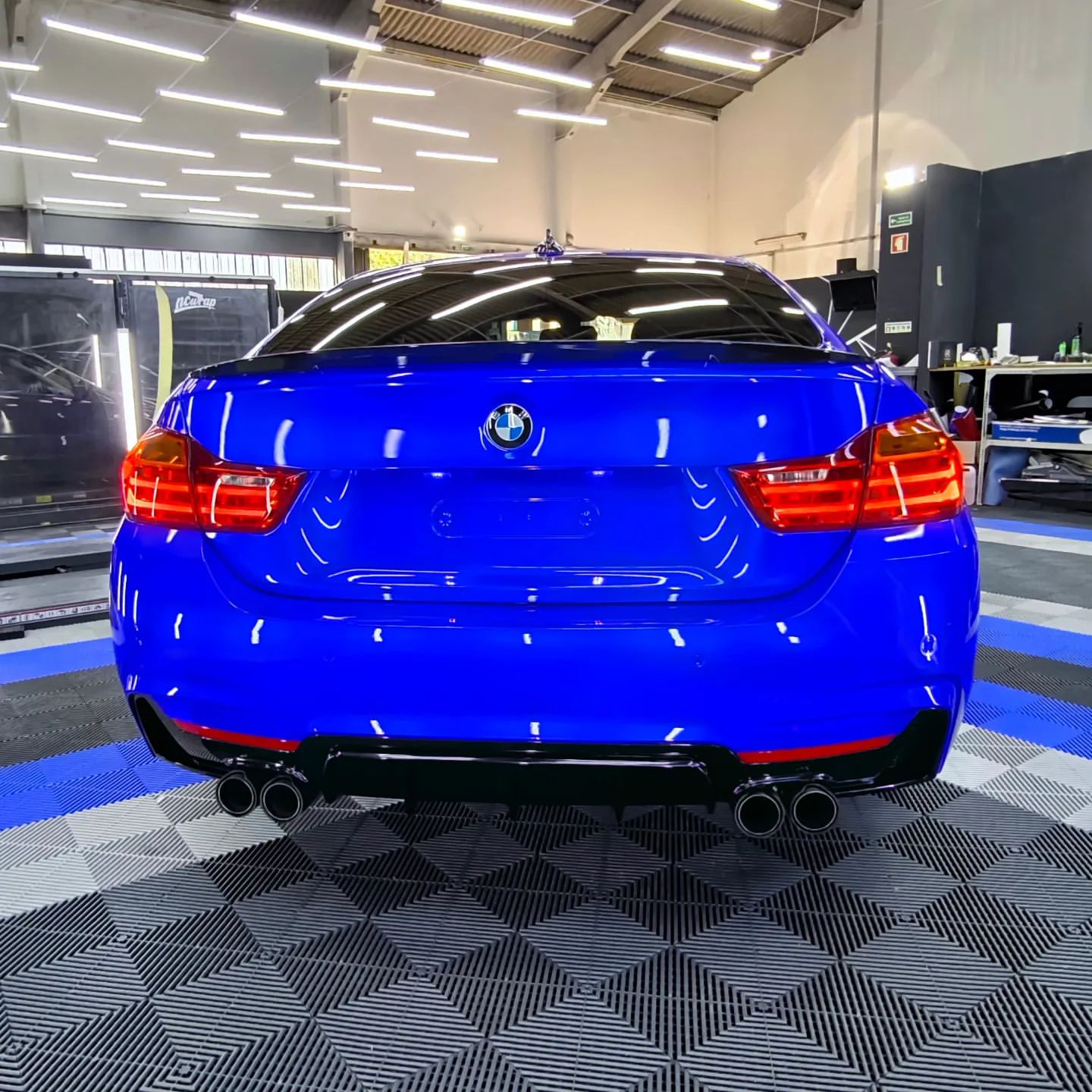 Gloss Metallic Deep Blue Car Vinyl Wrap PET