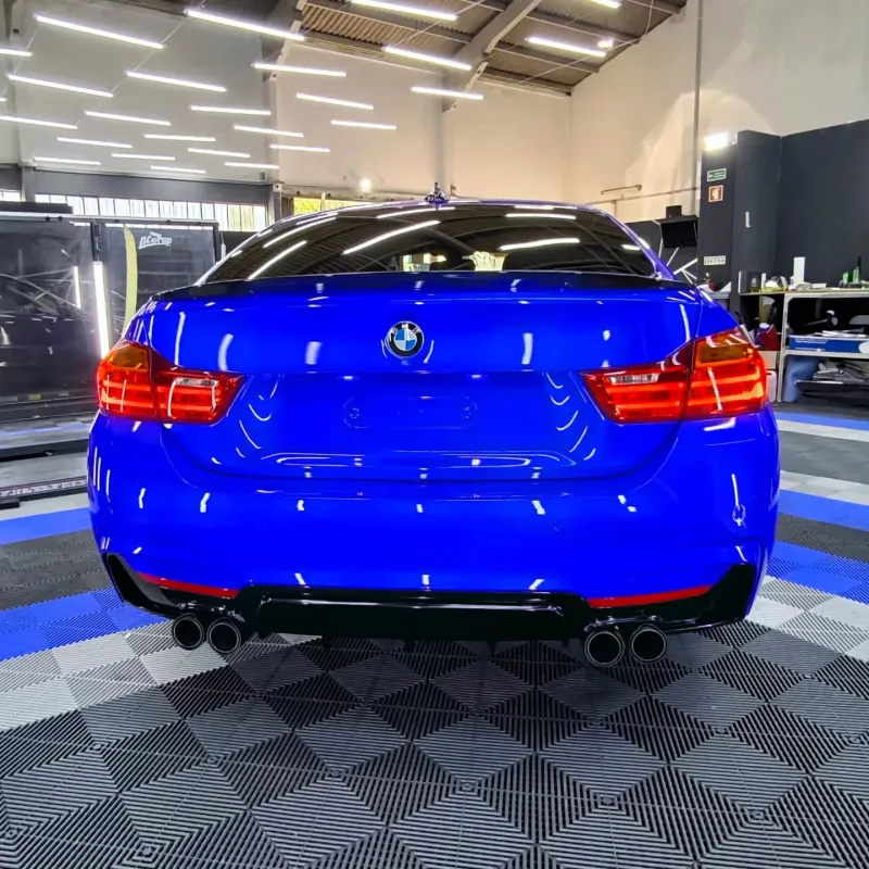 Gloss Metallic Deep Blue Car Vinyl Wrap