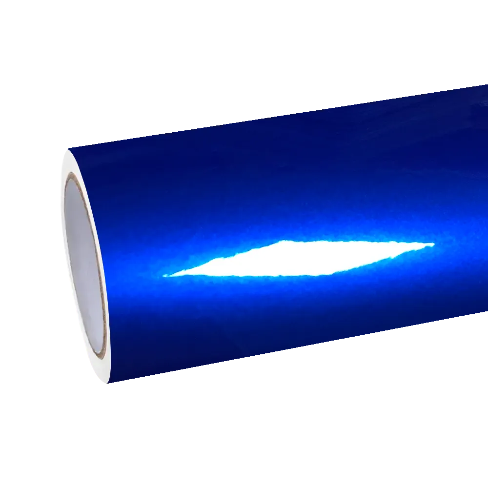 Gloss Metallic Deep Blue Car Vinyl Wrap